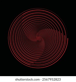 Movie ending screen abstract background. Retro design element red circles signboard.