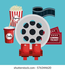 Movie entertainment elements icon