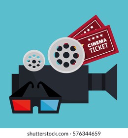 Movie entertainment elements icon