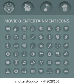 Movie and entertainment icon set,vector