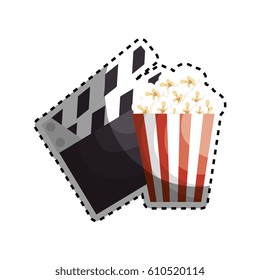 Movie entertainment set icons