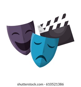Movie entertainment set icons
