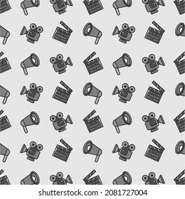movie equipment simple vector pattern background design