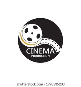 Movie film cinema logo design template