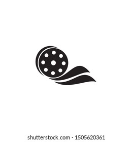 Movie film clapperboard logo vector template