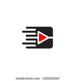 Movie film clapperboard logo vector template