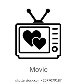 Movie and film icon concept