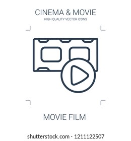 movie film icon. high quality line movie film icon on white background. from cinema collection flat trendy vector movie film symbol. use for web and mobile