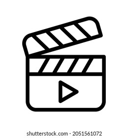 Movie, film icon. Video symbol. Flat Vector illustration - Vector