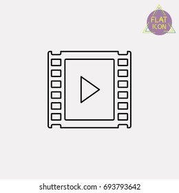 movie film line icon