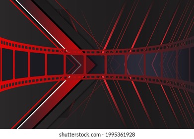 Movie and film modern retro vintage poster background. Design element template can be used of backdrop, brochure, leaflet, vector illustration