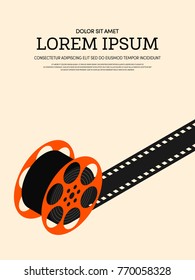 Movie and film modern retro vintage poster background, design element template can be used of backdrop, brochure, leaflet, publication, vector illustration