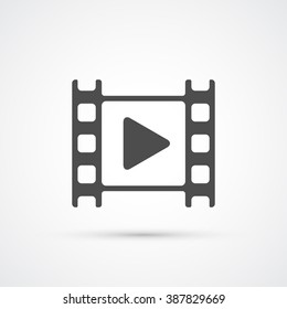 Movie film play icon. Vector illustration