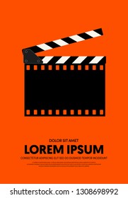 Movie and film poster design template background modern vintage retro style. Can be used for backdrop, banner, brochure, leaflet, flyer, advertisement, publication, vector illustration