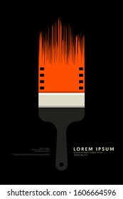 Movie and film poster design template background with filmstrip paintbrush. Graphic design element template can be used for backdrop, brochure, leaflet, flyer, print, publication, vector illustration