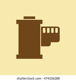 Movie or Film Roll Icon.