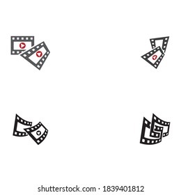 Movie film set.  Cinema vector design illustration