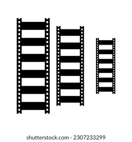 movie film strip. Film tape vintage icon isolate. movies film background with flim roll. 3d flim roll. Film strip set vector image