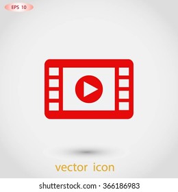 movie film strip vector icon