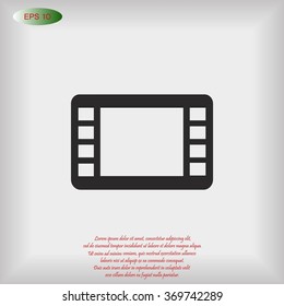 movie film strip vector icon