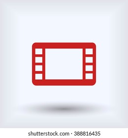 movie film strip vector icon