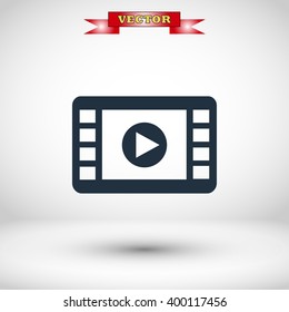 movie film strip vector icon
