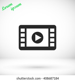movie film strip vector icon