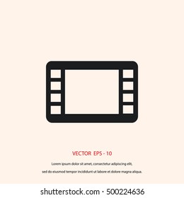 movie film strip vector icon, flat design best vector icon