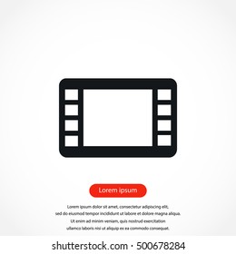 movie film strip vector icon, flat design best vector icon