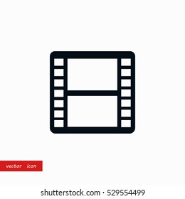 Movie Film Strip Vector Icon, Flat Design Best Vector Icon