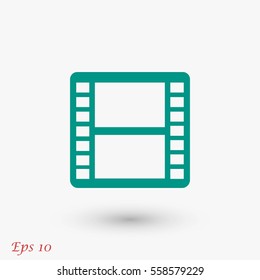 movie film strip vector icon, flat design best vector icon