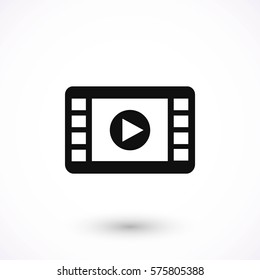 movie film strip vector icon, flat design best vector icon