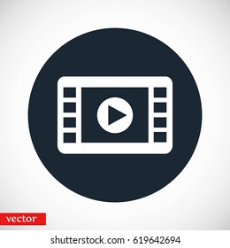 movie film strip vector icon, flat design best vector icon