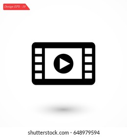 movie film strip vector icon, flat design best vector icon