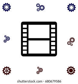 movie film strip vector icon, flat design best vector icon