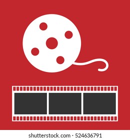 Movie film, vector