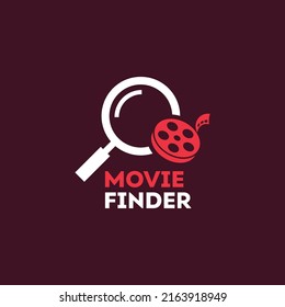 Movie with Find logo vector design symbol graphic icon sign illustration creative idea