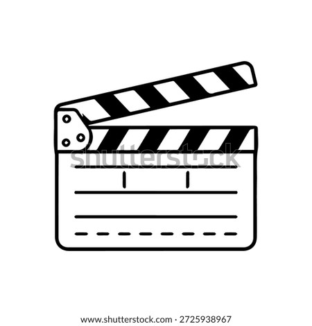 movie flapper line logo vector icon on a white background
Vector line logo icon