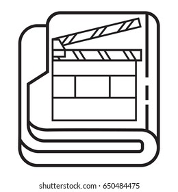 movie folder icon outline