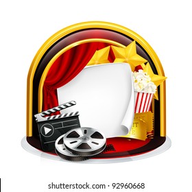 Movie frame, vector