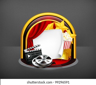 Movie frame, vector