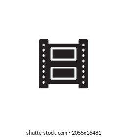 Movie frame vector icon, isolated on white background