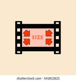 movie frame Vector illustration in flat style film strip size