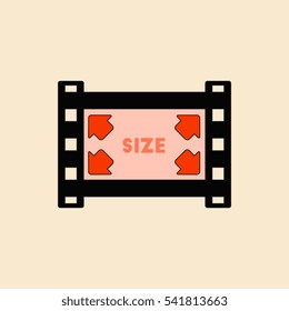 movie frame Vector illustration in flat style film strip size