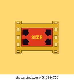 movie frame Vector illustration in flat style film strip size