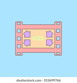 movie frame Vector illustration in flat style film strip size