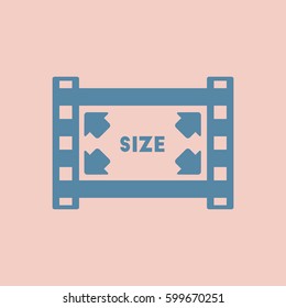 movie frame Vector illustration in flat style film strip size