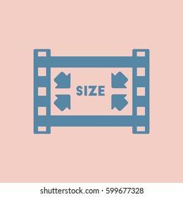 movie frame Vector illustration in flat style film strip size