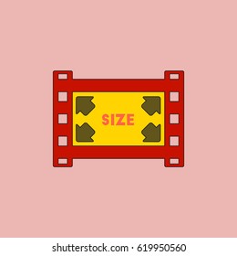 movie frame Vector illustration in flat style film strip size