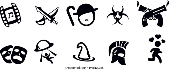 Movie Genre Icons vector design 